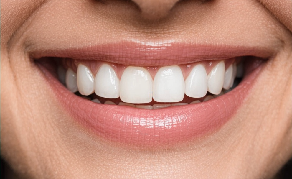 Sorriso depois: dentes alinhados e brancos (imagem ilustrativa)